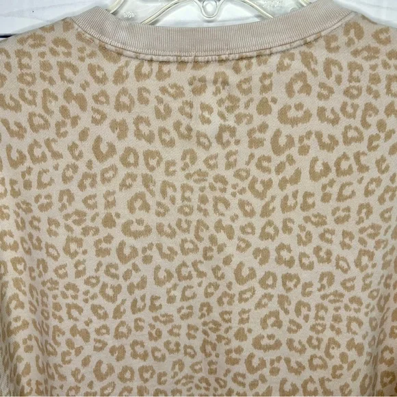 GAP leopard print oversized crop sweatshirt, size small - Picture 7 of 11